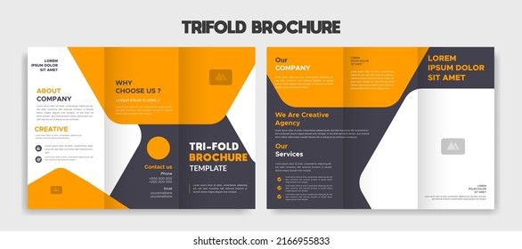 creative editable trifold brochure template design vector