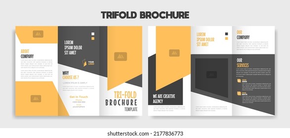 creative editable trifold brochure template design vector