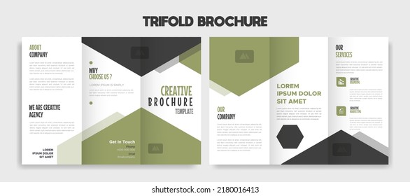 creative editable trifold brochure template design vector