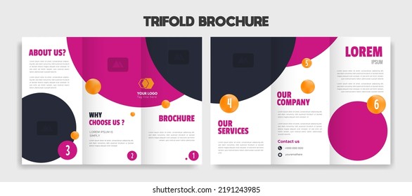 creative editable trifold brochure template design vector