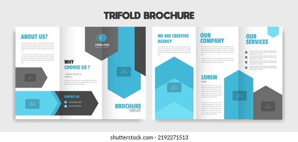 diseño de la plantilla de tríplios editable creativo vector