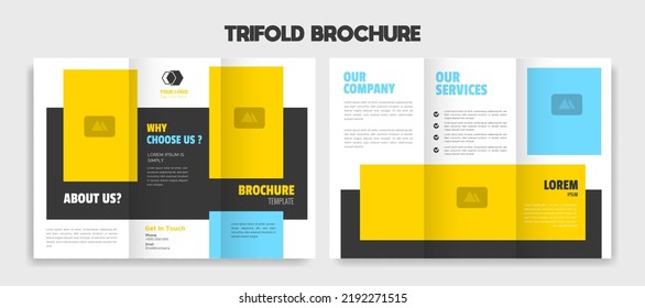 diseño de la plantilla de tríplios editable creativo vector