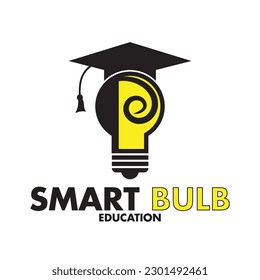Diseño del logotipo de Educación Creativa con lámpara eléctrica