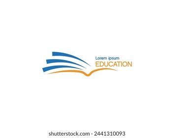 Creative education logo icon design, vector illustration