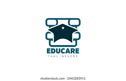 Creative education logo icon design, vector illustration.