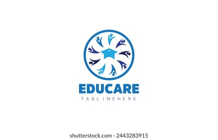 Creative education logo icon design, vector illustration.