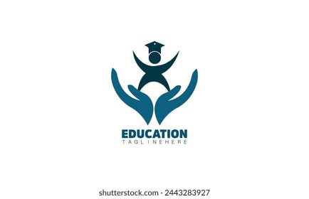 Creative education logo icon design, vector illustration.