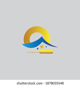 creative education logo illustration circle with color vector design