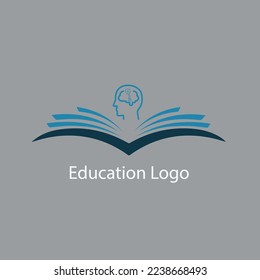 Creative Education Logo with Man icon Vector Design for download.
