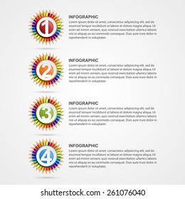 Creative education options infographics. Design template. Vector Illustration.