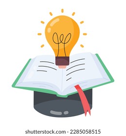 Pegatina de educación creativa de estilo plano 
