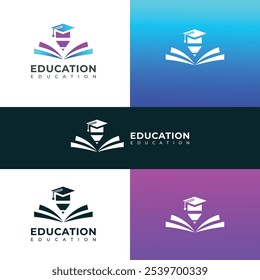 Design de logotipo vetorial de educação criativa