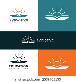 Design de logotipo vetorial de educação criativa