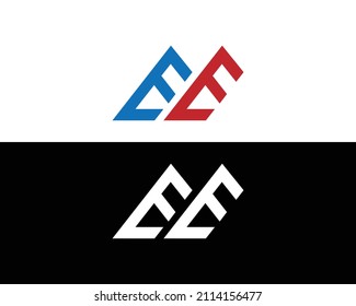 Creative EE Letter Initial Logo And Icon Design Concept Template Vector Illustration.