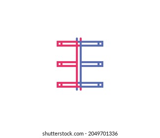 Design-Vorlage für kreative EE-Buchstaben-Logo, Vektorgrafik