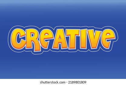 Creative effect template with 3d bold style use for logo