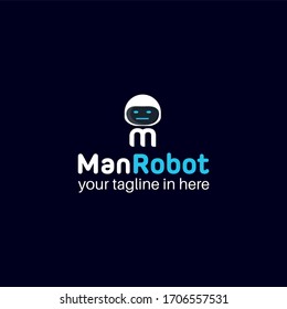 Creative & effective man robot logo template
