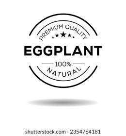 Creative (Eggplant), Eggplant label, vector illustration.