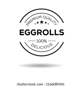 Creative (Eggrolls) logo, Eggrolls sticker, vector illustration.