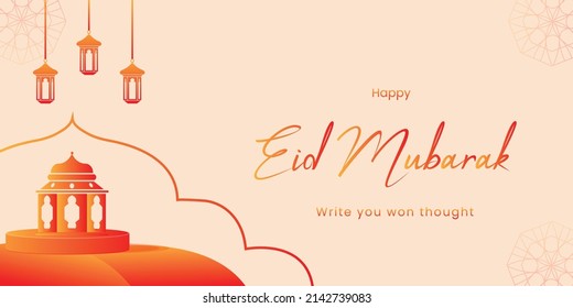 Creative Eid Mubarak poster banner background design