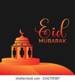 Creative Eid Mubarak poster banner background design