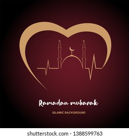 Creative Eid Mubarak text design. Vector illustration
