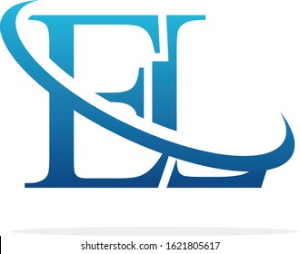 Creative EL logo icon design
