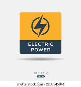 Creative (Electric Power) Icon, Vektorsymbol.