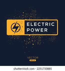 Creative (Electric power) Icon, Vector sign.