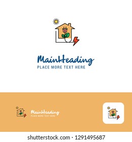 Creative Electric power Logo Design. Flat color Logo place for Tagline. Vector Illustration