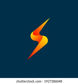 Creative electrical logo vector template. Thunder symbol. Eps 10