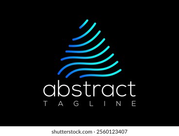 Creative Elegant Abstract letter A Technology Logo Design Vector Icon Emblem Symbol Stock Illustration brand identity logo design use social media website marketing agency technology business company