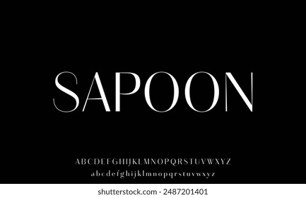 Creative elegant alphabet letters and numbers. Vintage wedding typography classic serif font decorative vintage retro.