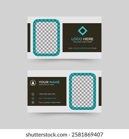 Creative elegant business card design with a image replacing area for a unique look