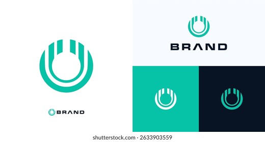 Creative elegant circle logo icon design vector element editable, modern symbol circle sign with minimalist clean style for technology, brand identity and business company
