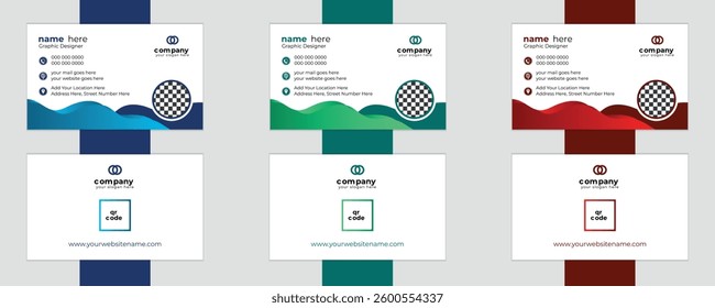 Creative and elegant clean business card design vector template with image and company logo. Professional visiting card vector design template.