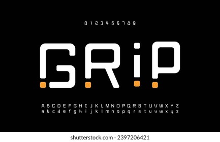 Creative elegant decorative typeface alphabet font vector. Modern beautiful sans serif typography design