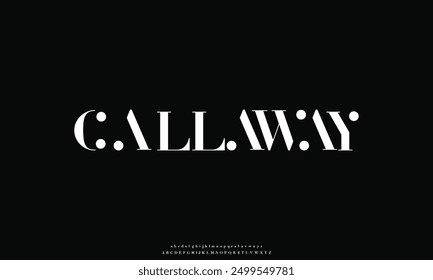 Creative elegant decorative typeface alphabet font vector. Modern beautiful sans serif typography design