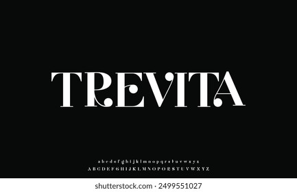 Vector de fuente de alfabeto de tipografía decorativa elegante creativa. Diseño moderno de tipografía sans serif hermosa