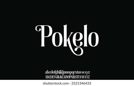 Criativo elegante decorativo fonte tipo alfabeto vetor. Design moderno e bonito sem tipografia serif