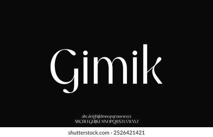 Creative elegant decorative typeface alphabet font vector. Modern beautiful sans serif typography design
