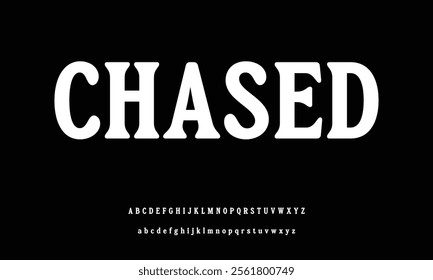 Creative elegant decorative typeface alphabet font vector. Modern beautiful sans serif typography design