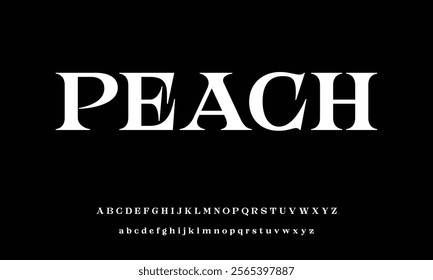 Creative elegant decorative typeface alphabet font vector. Modern beautiful sans serif typography design