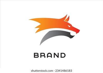 Creative, elegant and exclusive image of attacking wolf or dog, suitable for many creative business orientations. Perfect for sports teams, games, adventure product, etc. 