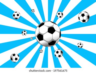 creative elegant football background with Argentina colors, Vector illustration