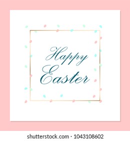 Creative Elegant header with Easter eggs pattern trendy background for advertising, social media, web design, etc. Vector Illustration