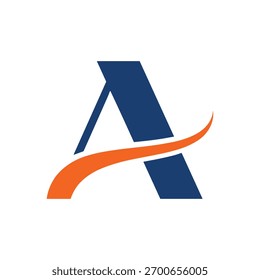 Creative Elegant A Letter Logo design on white background