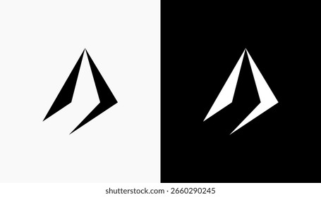 Emblema elegante creativo del Vector del icono del logotipo de la letra A