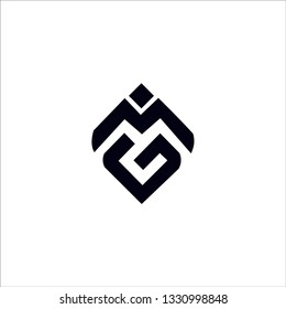 creative elegant letter MG logo concept