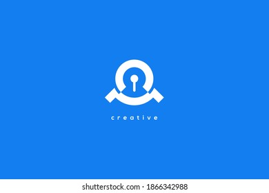 letra creativa elegante A con logotipo de ojo de cerradura de seguridad. plantilla de icono moderna basada en vector.